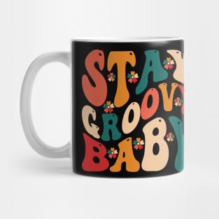 Stay Groovy 60s Outfit 70s Theme Costume Cute Rainbow Hippie Mug